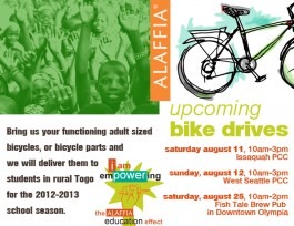 Alaffia Local Bike Drive promotion